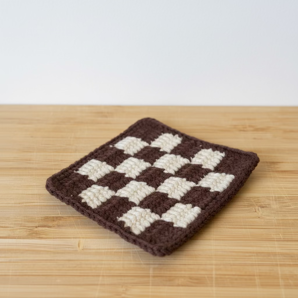 Checkered Handwoven Coaster
